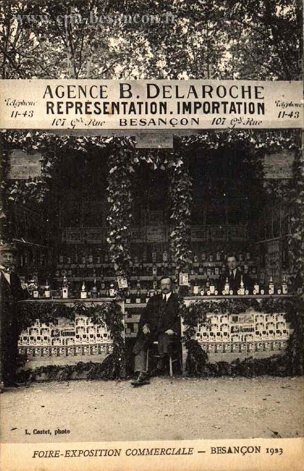 FOIRE-EXPOSITION COMMERCIALE - BESANÇON 1923 - Agence B. Delaroche - 107 Gde Rue - Besançon